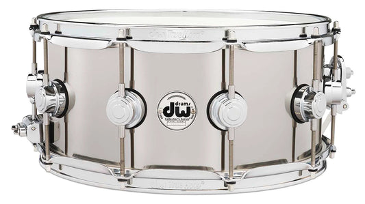 DW Collectors Series 6.5" x 14" Stainless Steel Snare Drum
