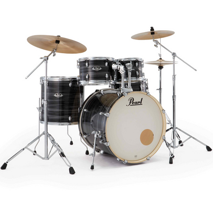 Pearl Export Plus 5-Piece Fusion Plus Drum Kit with Cymbal Pack in Graphite Silver Twist