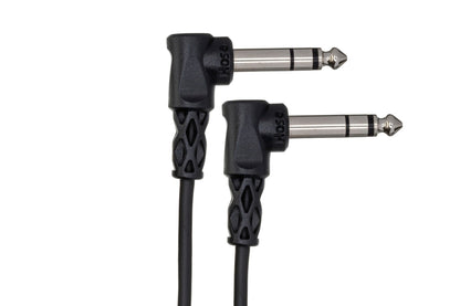 Hosa Balanced Interconnect Cable Right Angle 1/4 in TRS to Same
