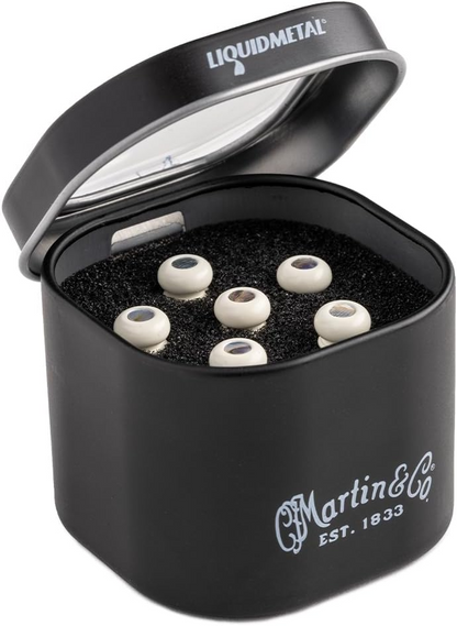 Martin Luxe Liquid Metal Bridge Pins in  Bone with Pearl