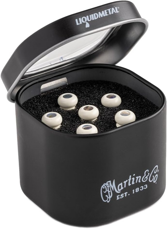 Martin Luxe Liquid Metal Bridge Pins in  Bone with Pearl