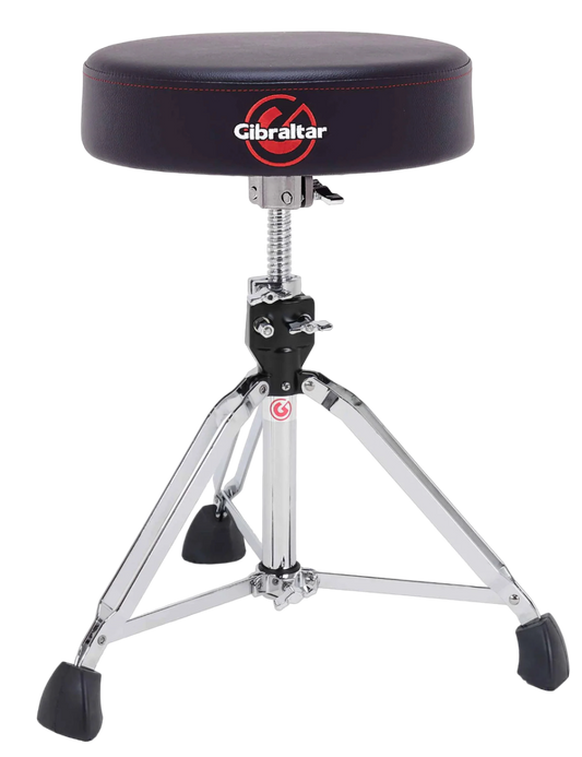Gibraltar 9608 Double Braced 13" Round Drum Throne in Black