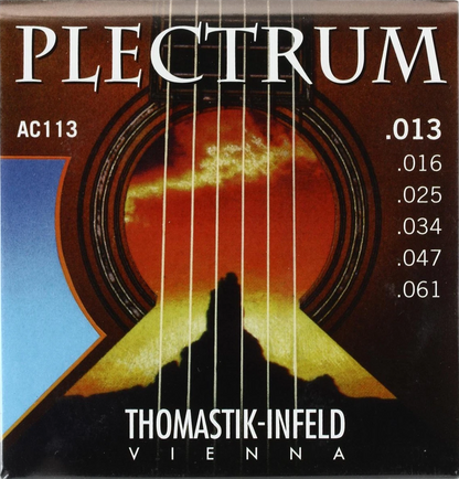 Thomastik Plectrum Acoustic Guitar Strings Set Medium .013-.061 Gauge