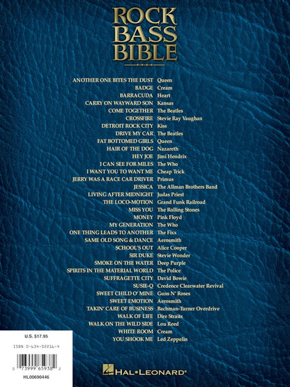 Rock Bass Bible Tab Recorded Versions