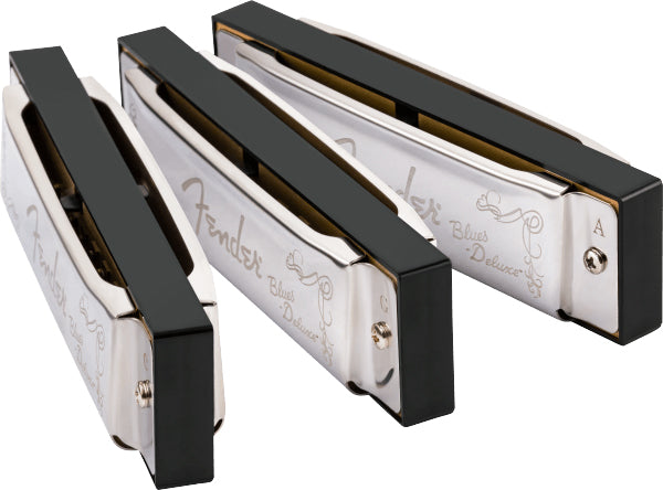 Fender Blues Deluxe Harmonica Pack of 3