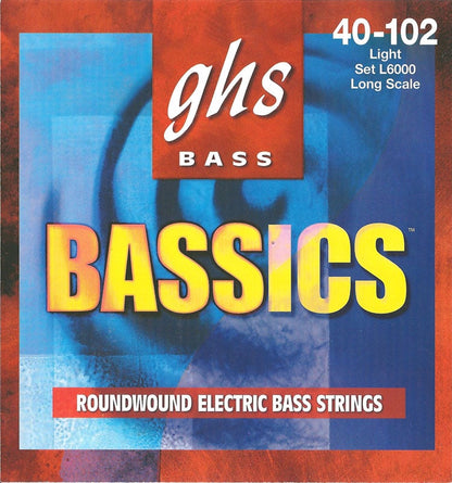 GHS L6000 Bassics Bass Guitar Strings 40-102 Gauge