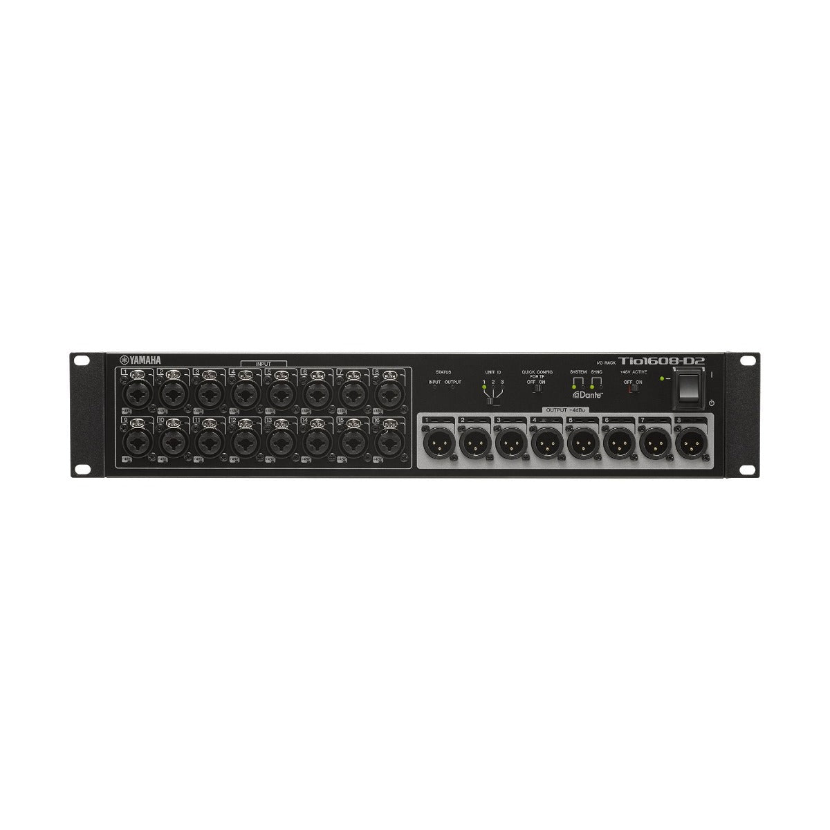 Yamaha TIO1608-D2 Dante Rack 16x8 Stage Box Interface