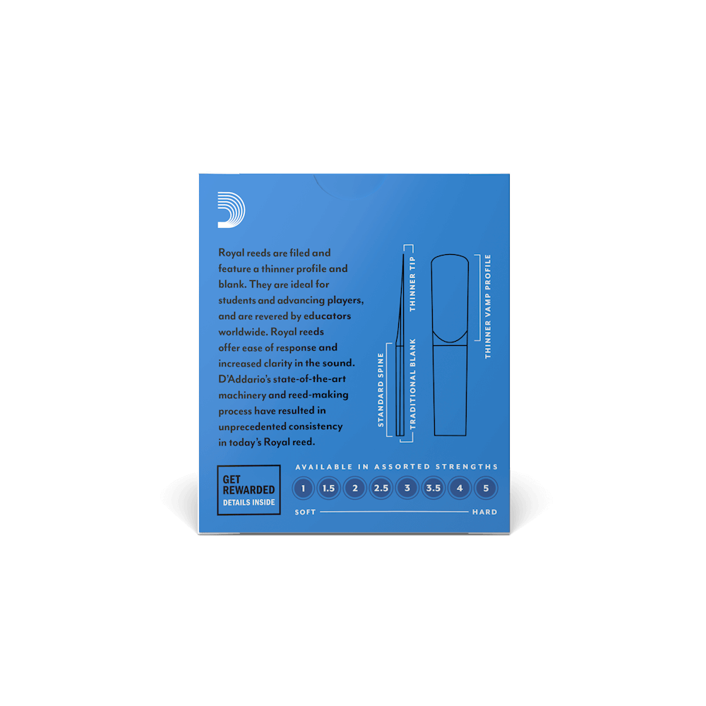 Royal By D'Addario Strength 3.5 10 Pack Bb Clarinet Reeds