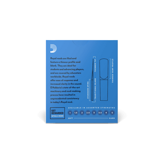Royal By D'Addario Strength 3.5 10 Pack Bb Clarinet Reeds
