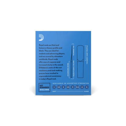 Royal By D'Addario Strength 2.5 10 Pack Bb Clarinet Reeds