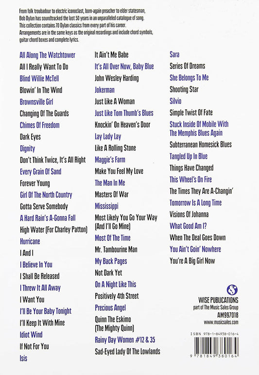 The Best Of Bob Dylan Chord Songbook