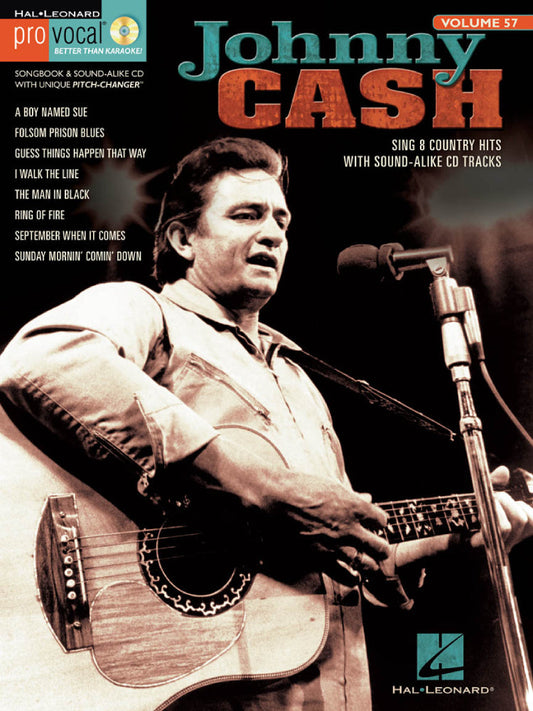 Johnny Cash Pro Vocal Men's Edition Volume 57 Bk/Cd