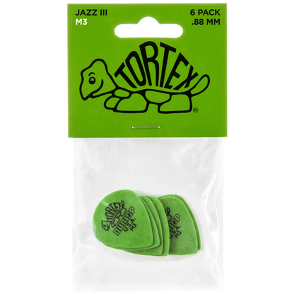 Jim Dunlop Tortex Jazz M3 Player Pack Guitar Picks 0.88mm