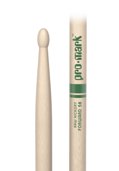Promark Forward 5B Raw Hickory Wood Tip Natural Drumsticks