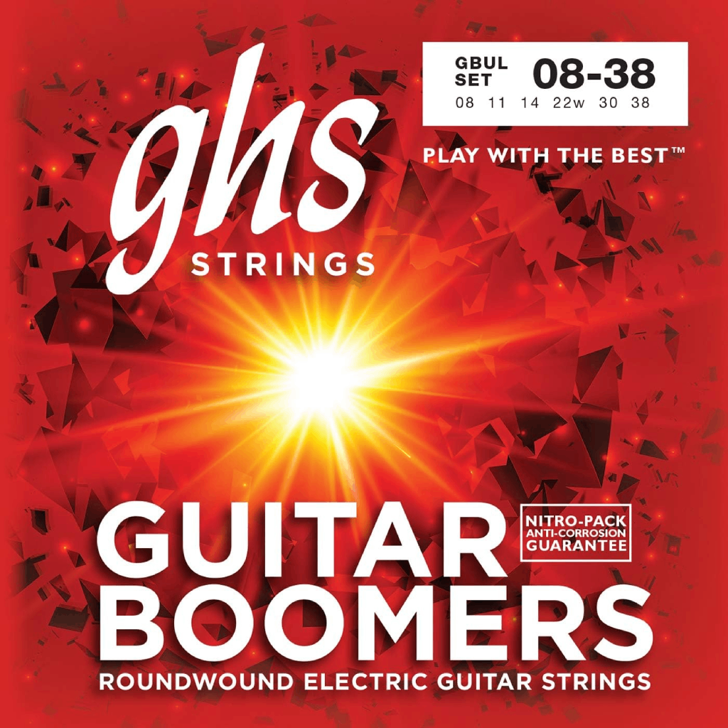 GHS GBUL Boomers Ultra Light Electric Guitar Strings 8-38 Gauge
