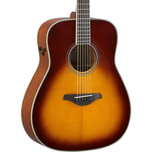 Yamaha FG-TA TransAcoustic Dreadnaught Guitar in Brown Sunburst