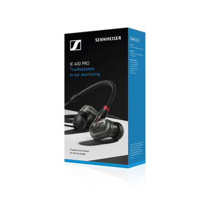Sennheiser IE400 PRO Dynamic In Ear Monitoring Headphones in Smoky Black