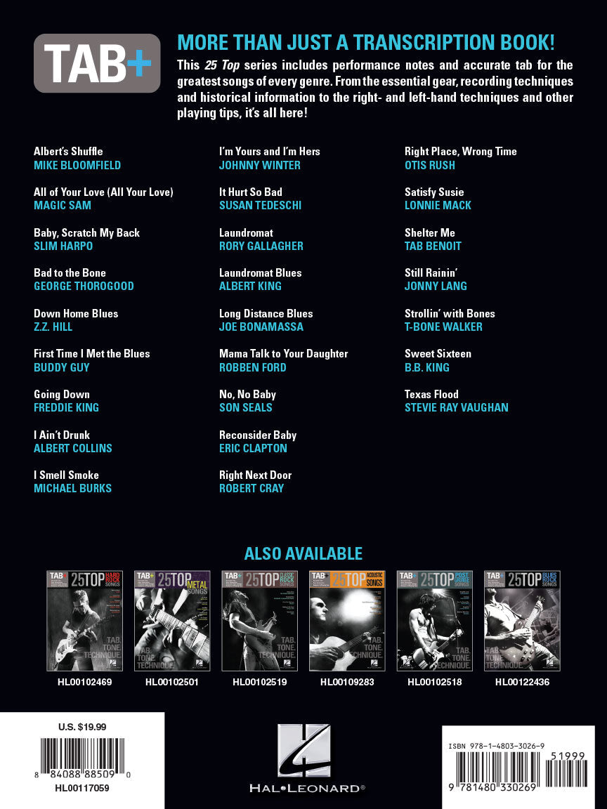 25 Top Blues Songs Tab Tone Technique Tab+