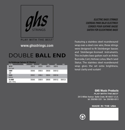 GHS 5630 Bass Double Ball End Guitar String 45-106 Gauge