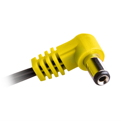CIOKS 3050 Type 3  5,5/2,5mm Centre Negative DC Plug L Shape 50cm in Yellow