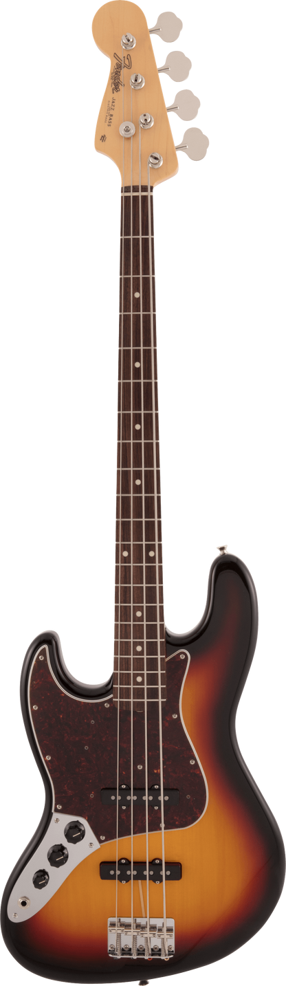 Fender Japan Traditional 60s Jazz Bass Left Handed, Rosewood Fingerboard in 3 Color Sunburst
