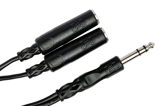 Hosa YPP-118 1/4" TRS to Dual 1/4" TRSF Y Cable (YPP118)