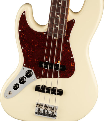 Fender American Professional II Jazz Bass Left Hand, Rosewood Fingerboard in Olympic White