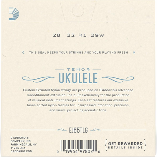 D’Addario EJ65TLG Pro Arté Custom Extruded Nylon Tenor Low G Ukulele Strings