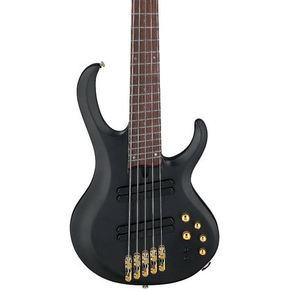 Ibanez BTB605LM 5-String Electric Bass Guitar in Black Flat
