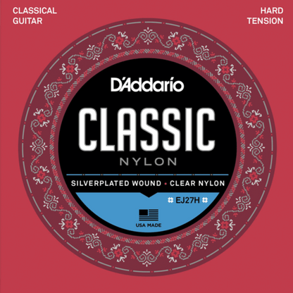 D'Addario EJ27H Student Nylon Classical Guitar Strings Hard Tension