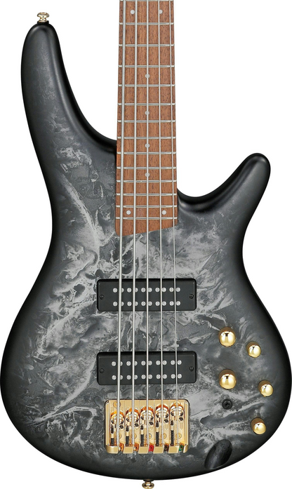 Ibanez SR305EDX BZM 5 String Bass Guitar in Black Ice Frozen Matte