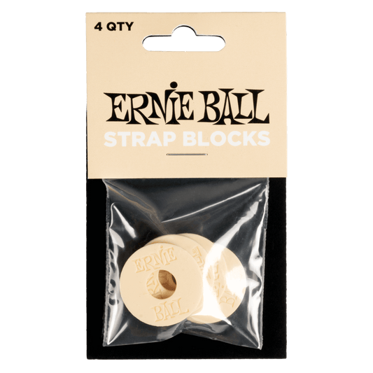Ernie Ball Strap Blocks 4pk in Cream