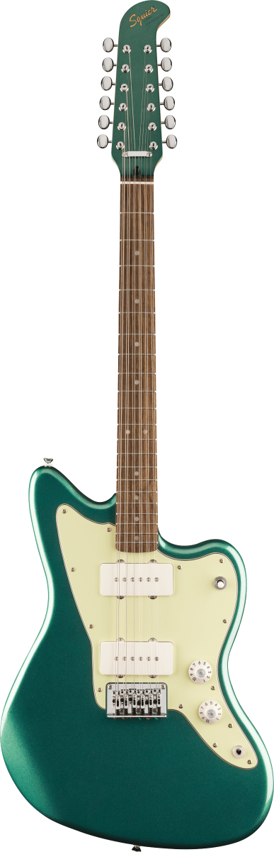 Squier FSR Paranormal Jazzmaster XII, Laurel Fingerboard, Mint Pickguard, Matching Headstock in Sherwood Green