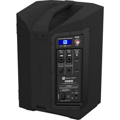 Electro-Voice EVERSE 8 Weatherized Battery Powered Loudspeaker Bluetooth Audio and Control in Black