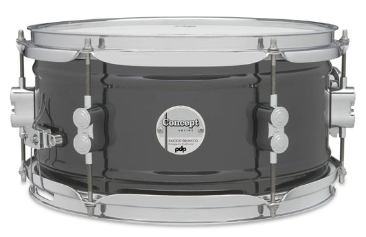 PDP Concept Series 6" x 12" Black Nickel Over Steel Shell Snare Drum