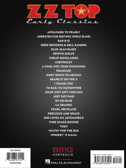 ZZ Top Guitar Classics Recorded Version Guitar Tab