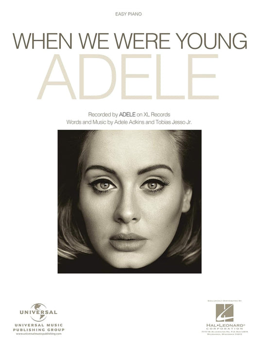 Adele When We Were Young Easy Piano S/S