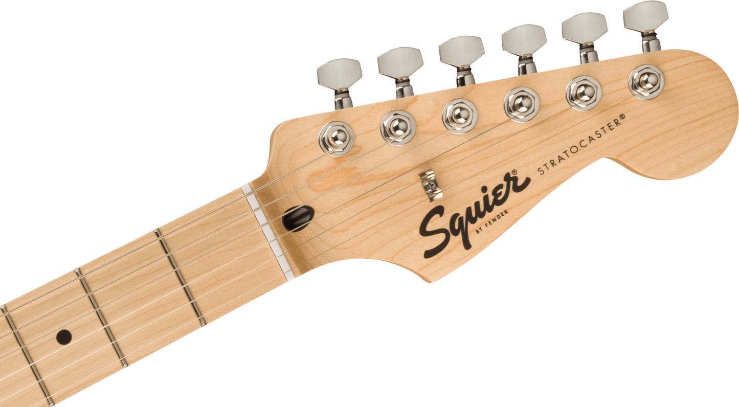 Squier FSR Squier Sonic Stratocaster, Maple Fingerboard, White Pickguard in Arctic White