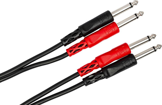 Hosa CPP204 Dual 1/4" TS to Same Stereo Interconnect Cable 4 Meters