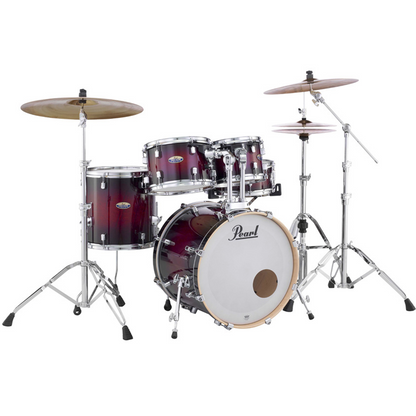 Pearl Decade Maple 5-Piece Fusion Increda-Bundle Drum Kit with Cymbal Pack in Gloss Deep Red Burst