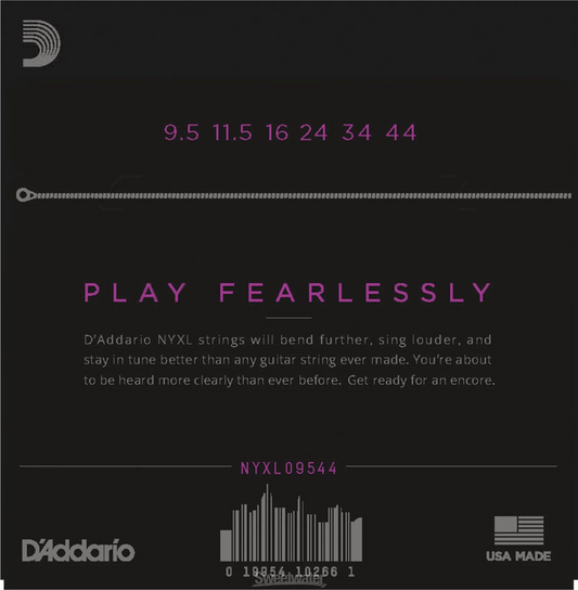 D'Addario NYXL09544 Nickel Wound Electric Guitar Strings Super Light Plus 9.5-44 Gauge