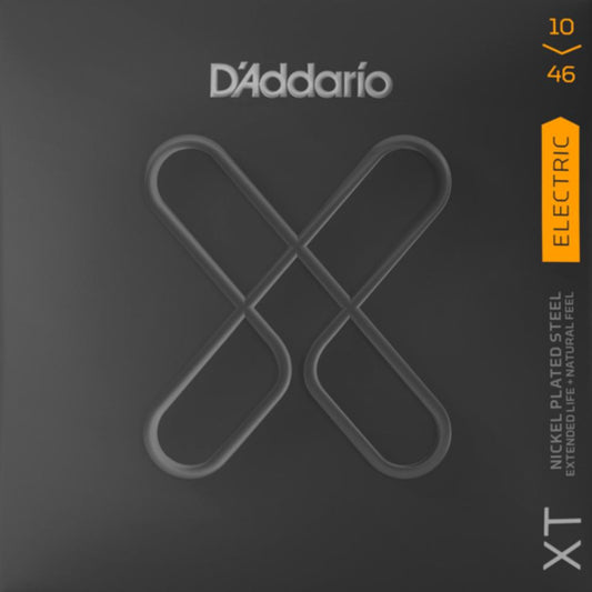 D'Addario XTE1046 XT Nickel Plated Steel Electric Guitar Strings Regular Light 10-46  Gauge