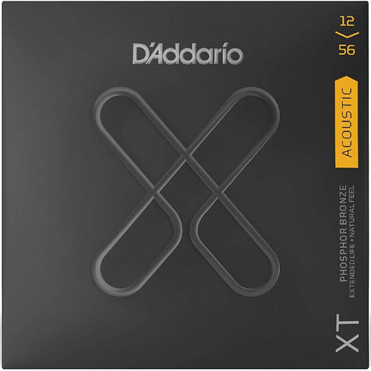 D'Addario XT Phosphor Bronze Acoustic Guitar Strings Light Top Medium Bottom 12-56 Gauge