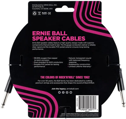 Ernie Ball Straight to Straight Speaker Cable 3 ft