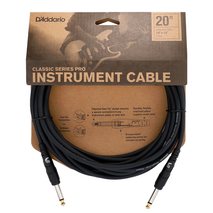 D'Addario Planet Waves 20' Classic Pro Guitar Cable