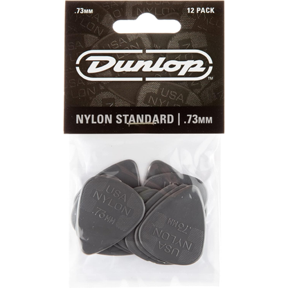 JIm Dunlop Nylon Standard Guitar Picks .73mm 12 Pack in Grey