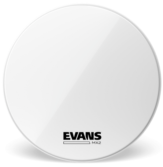 Evans MX2 White Marching 28" Bass Drum Head