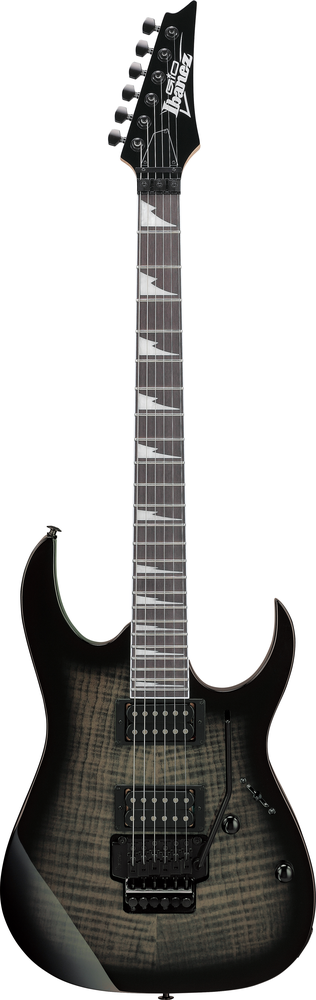 Ibanez GIO GRG320FA Electric Guitar in Transparent Black Sunburst