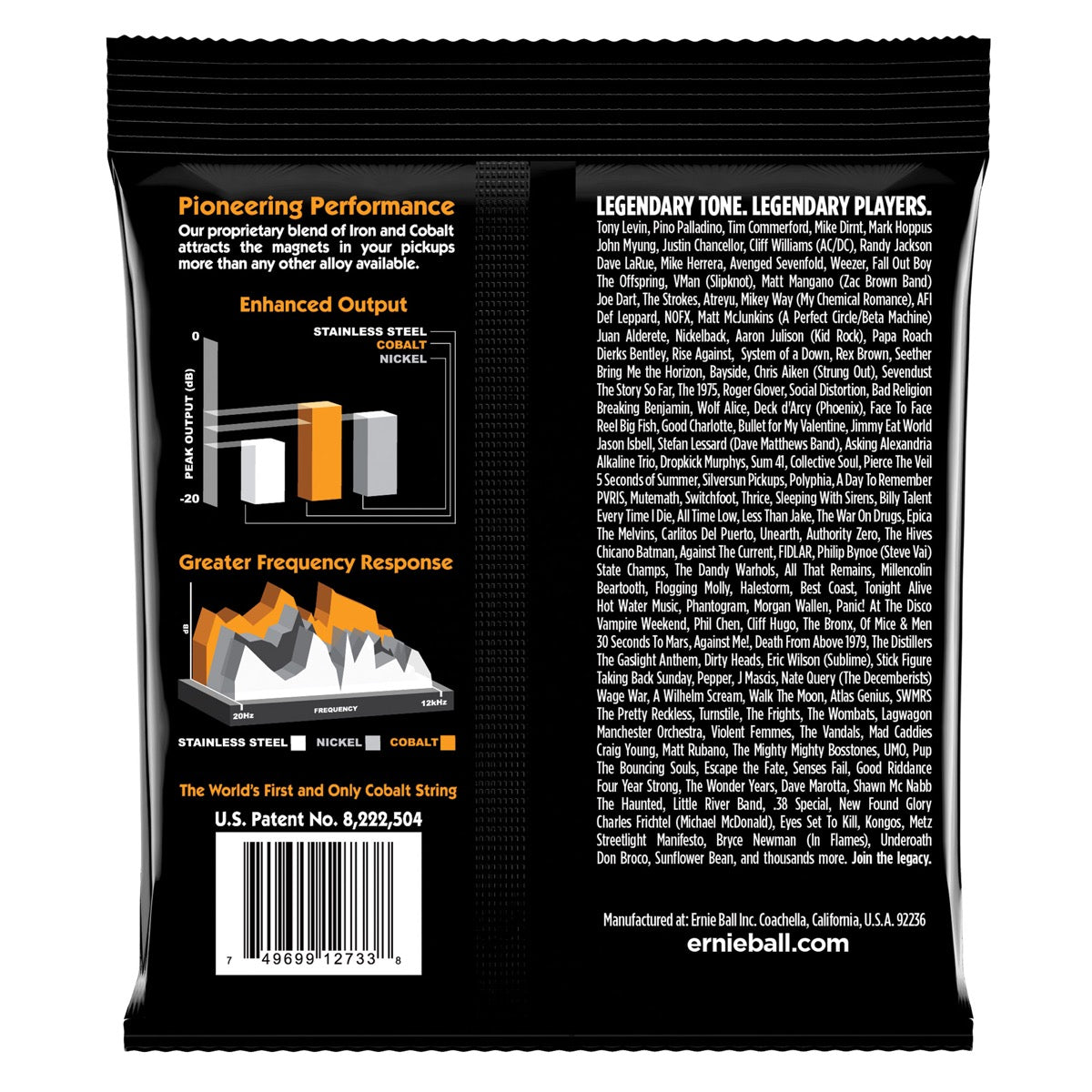 Ernie Ball 2733 Hybrid Slinky Cobalt Electric Bass Guitar Strings,  45-105 Gauge