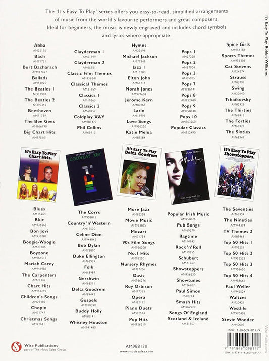It's Easy To Play Robbie Williams PVG